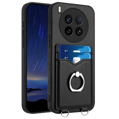 R20 Ring Card Holder Phone Case, For vivo X200s, For vivo Y29 4G / T4x / Y300t, For vivo V50 / V50e, For vivo X200 Ultra, For vivo V50 Lite 4G, For vivo Y39 5G / Y300i