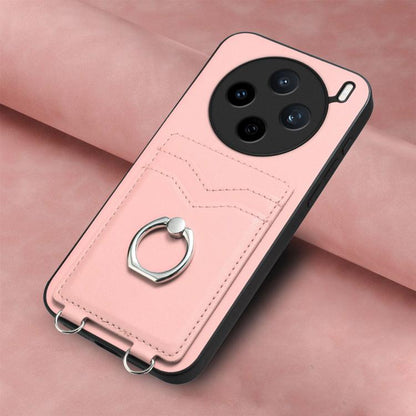 R20 Ring Card Holder Phone Case, For vivo X200s, For vivo Y29 4G / T4x / Y300t, For vivo V50 / V50e, For vivo X200 Ultra, For vivo V50 Lite 4G, For vivo Y39 5G / Y300i