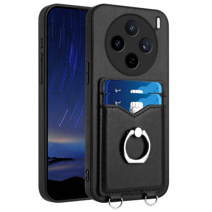 R20 Ring Card Holder Phone Case, For vivo X200s, For vivo Y29 4G / T4x / Y300t, For vivo V50 / V50e, For vivo X200 Ultra, For vivo V50 Lite 4G, For vivo Y39 5G / Y300i
