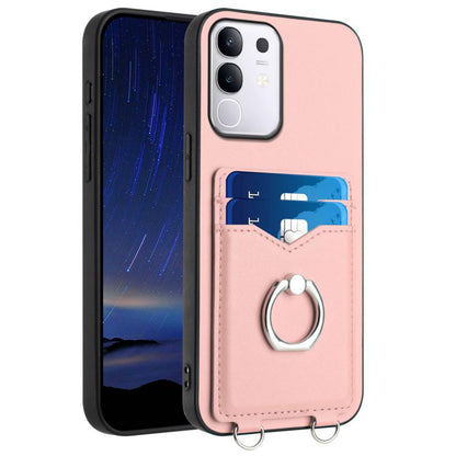 R20 Ring Card Holder Phone Case, For vivo X200s, For vivo Y29 4G / T4x / Y300t, For vivo V50 / V50e, For vivo X200 Ultra, For vivo V50 Lite 4G, For vivo Y39 5G / Y300i