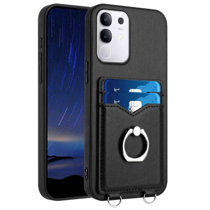 R20 Ring Card Holder Phone Case, For vivo X200s, For vivo Y29 4G / T4x / Y300t, For vivo V50 / V50e, For vivo X200 Ultra, For vivo V50 Lite 4G, For vivo Y39 5G / Y300i
