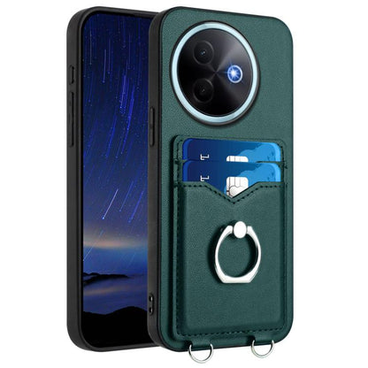 R20 Ring Card Holder Phone Case, For vivo X200s, For vivo Y29 4G / T4x / Y300t, For vivo V50 / V50e, For vivo X200 Ultra, For vivo V50 Lite 4G, For vivo Y39 5G / Y300i