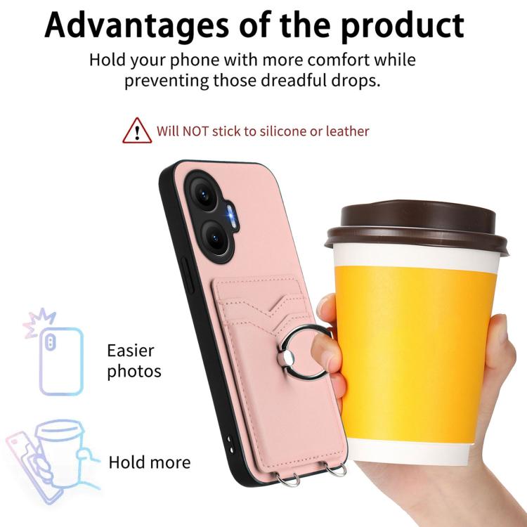 R20 Ring Card Holder Phone Case, For Redmi Turbo 4 Pro / Xiaomi Poco F7, For Redmi A5 4G 171.7mm / Xiaomi Poco C71