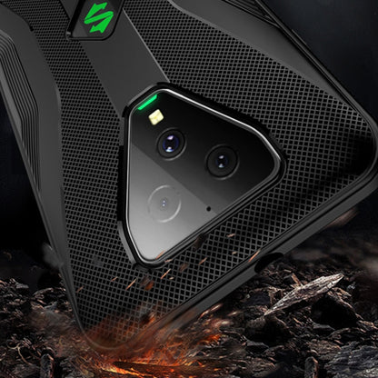 Shockproof TPU case with rugged bumper edges and camera cutout, black
