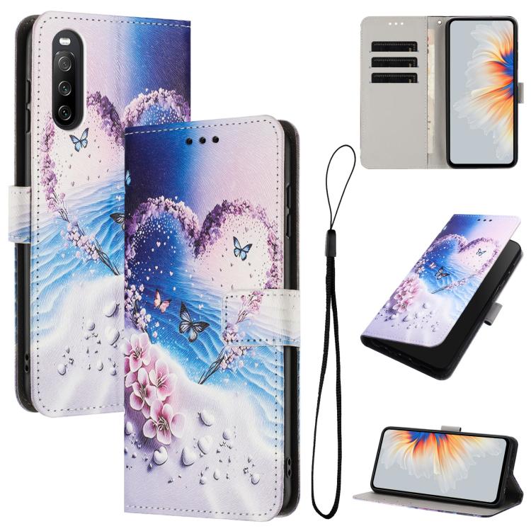 Colored Drawing Pattern Leather Phone Case, For Sony Xperia 10 IV