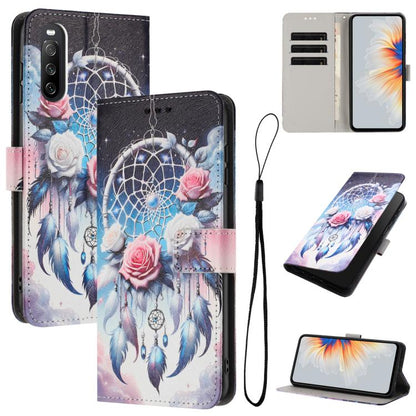 Colored Drawing Pattern Leather Phone Case, For Sony Xperia 10 IV