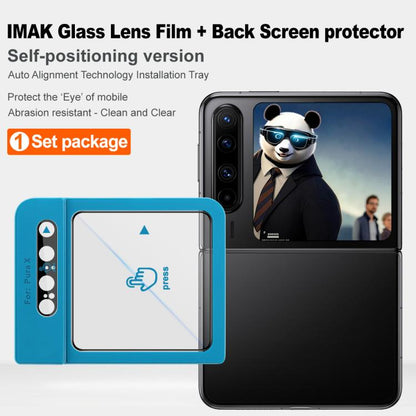 1 Sets imak Lens Film + Glass Rear Screen Sticker Black Version, Self-positioning Version, For Huawei Pura X