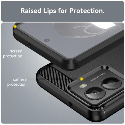 Carbon Fiber Brushed Texture TPU Phone Case, For HMD Fusion