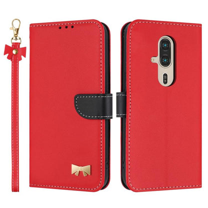 Metal Bow Leather Phone Case with Hand Strap, For Fujitsu Arrows We3, For Fujitsu Rakuraku F-53E, For Fujitsu Arrows We2 F-52E, For Fujitsu Arrows We2 Plus F-51E, For Fujitsu Arrows WE F-51B / BZ03, For Fujitsu Arrows F-52B