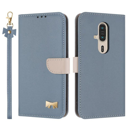 Metal Bow Leather Phone Case with Hand Strap, For Fujitsu Arrows We3, For Fujitsu Rakuraku F-53E, For Fujitsu Arrows We2 F-52E, For Fujitsu Arrows We2 Plus F-51E, For Fujitsu Arrows WE F-51B / BZ03, For Fujitsu Arrows F-52B