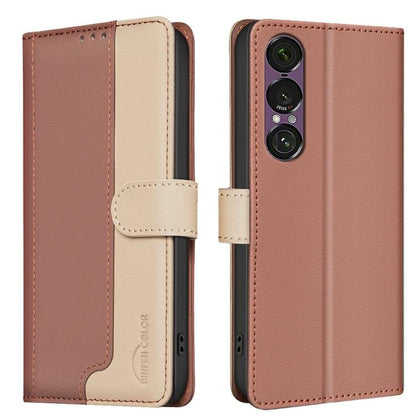 Color Matching RFID Anti-theft Leather Phone Case, For Sony Xperia 1 VIII, For Sony Xperia 1 VII