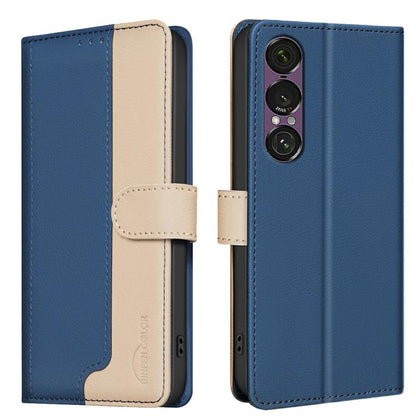 Color Matching RFID Anti-theft Leather Phone Case, For Sony Xperia 1 VIII, For Sony Xperia 1 VII