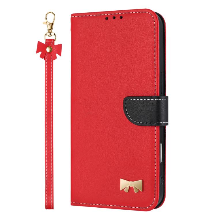Metal Bow Leather Phone Case with Hand Strap, For Google Pixel 11 Pro XL, For Google Pixel 11 / 11 Pro, For Google Pixel 10a, For Google Pixel 10 Pro XL / 9 Pro XL, For Google Pixel 10 Pro / 9 Pro, For Google Pixel 9a, For Google Pixel 8a              ...