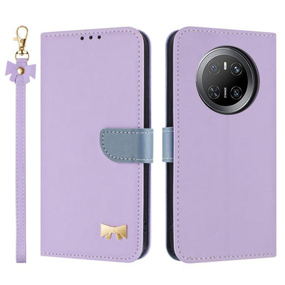 Metal Bow Leather Phone Case with Hand Strap, For Huawei nova 16 Pro / 16 Ultra, For Huawei Pura 90 Pro Max 5G, For Huawei Pura 90 Pro 5G, For Huawei Pura 90 5G, For Huawei nova 15 Ultra, For Huawei nova 15 Pro, For Huawei Mate 80 Pro Max              ...