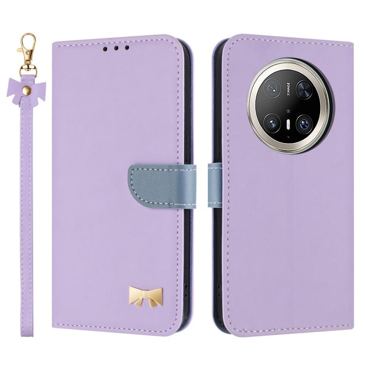 Metal Bow Leather Phone Case with Hand Strap, For Huawei nova 16 Pro / 16 Ultra, For Huawei Pura 90 Pro Max 5G, For Huawei Pura 90 Pro 5G, For Huawei Pura 90 5G, For Huawei nova 15 Ultra, For Huawei nova 15 Pro, For Huawei Mate 80 Pro Max              ...