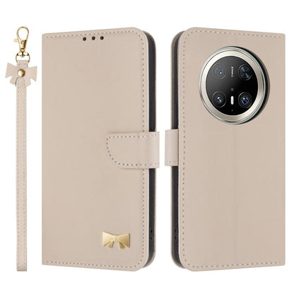 Metal Bow Leather Phone Case with Hand Strap, For Huawei nova 16 Pro / 16 Ultra, For Huawei Pura 90 Pro Max 5G, For Huawei Pura 90 Pro 5G, For Huawei Pura 90 5G, For Huawei nova 15 Ultra, For Huawei nova 15 Pro, For Huawei Mate 80 Pro Max              ...