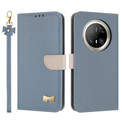 Metal Bow Leather Phone Case with Hand Strap, For Huawei nova 16 Pro / 16 Ultra, For Huawei Pura 90 Pro Max 5G, For Huawei Pura 90 Pro 5G, For Huawei Pura 90 5G, For Huawei nova 15 Ultra, For Huawei nova 15 Pro, For Huawei Mate 80 Pro Max              ...