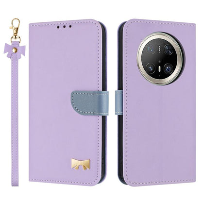 Metal Bow Leather Phone Case with Hand Strap, For Huawei nova 16 Pro / 16 Ultra, For Huawei Pura 90 Pro Max 5G, For Huawei Pura 90 Pro 5G, For Huawei Pura 90 5G, For Huawei nova 15 Ultra, For Huawei nova 15 Pro, For Huawei Mate 80 Pro Max              ...