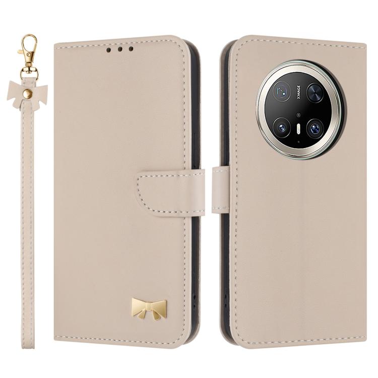 Metal Bow Leather Phone Case with Hand Strap, For Huawei nova 16 Pro / 16 Ultra, For Huawei Pura 90 Pro Max 5G, For Huawei Pura 90 Pro 5G, For Huawei Pura 90 5G, For Huawei nova 15 Ultra, For Huawei nova 15 Pro, For Huawei Mate 80 Pro Max              ...