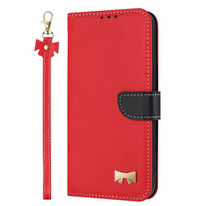 Metal Bow Leather Phone Case with Hand Strap, For Huawei nova 12 5G / 13 5G, For Huawei nova 12s 4G Global, For Huawei Pura 70 Pro, For Huawei Pura 70, For Huawei nova 12 Pro / 12 Ultra