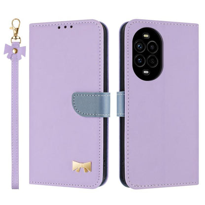 Metal Bow Leather Phone Case with Hand Strap, For Huawei nova 16 Pro / 16 Ultra, For Huawei Pura 90 Pro Max 5G, For Huawei Pura 90 Pro 5G, For Huawei Pura 90 5G, For Huawei nova 15 Ultra, For Huawei nova 15 Pro, For Huawei Mate 80 Pro Max              ...