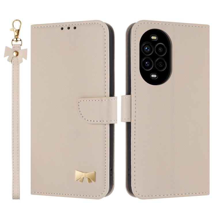 Metal Bow Leather Phone Case with Hand Strap, For Huawei nova 16 Pro / 16 Ultra, For Huawei Pura 90 Pro Max 5G, For Huawei Pura 90 Pro 5G, For Huawei Pura 90 5G, For Huawei nova 15 Ultra, For Huawei nova 15 Pro, For Huawei Mate 80 Pro Max              ...
