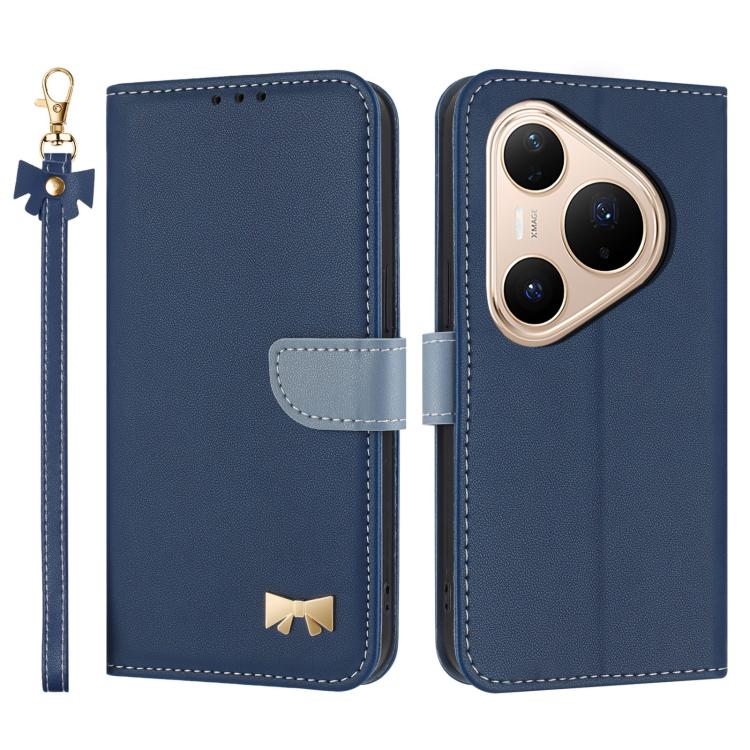 Metal Bow Leather Phone Case with Hand Strap, For Huawei nova 16 Pro / 16 Ultra, For Huawei Pura 90 Pro Max 5G, For Huawei Pura 90 Pro 5G, For Huawei Pura 90 5G, For Huawei nova 15 Ultra, For Huawei nova 15 Pro, For Huawei Mate 80 Pro Max              ...