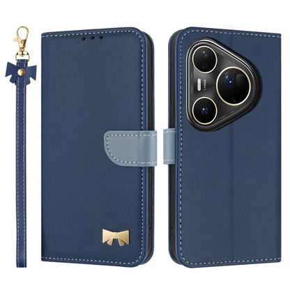 Metal Bow Leather Phone Case with Hand Strap, For Huawei nova 16 Pro / 16 Ultra, For Huawei Pura 90 Pro Max 5G, For Huawei Pura 90 Pro 5G, For Huawei Pura 90 5G, For Huawei nova 15 Ultra, For Huawei nova 15 Pro, For Huawei Mate 80 Pro Max              ...