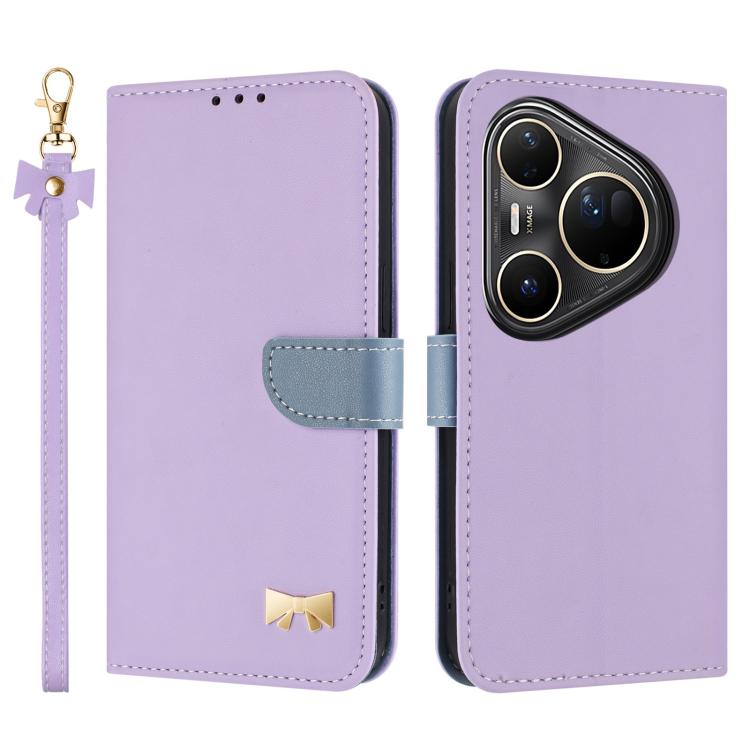 Metal Bow Leather Phone Case with Hand Strap, For Huawei nova 16 Pro / 16 Ultra, For Huawei Pura 90 Pro Max 5G, For Huawei Pura 90 Pro 5G, For Huawei Pura 90 5G, For Huawei nova 15 Ultra, For Huawei nova 15 Pro, For Huawei Mate 80 Pro Max              ...