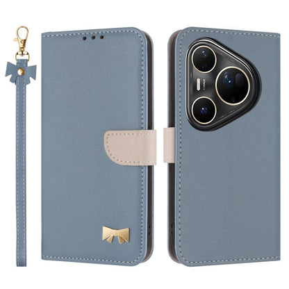 Metal Bow Leather Phone Case with Hand Strap, For Huawei nova 16 Pro / 16 Ultra, For Huawei Pura 90 Pro Max 5G, For Huawei Pura 90 Pro 5G, For Huawei Pura 90 5G, For Huawei nova 15 Ultra, For Huawei nova 15 Pro, For Huawei Mate 80 Pro Max              ...