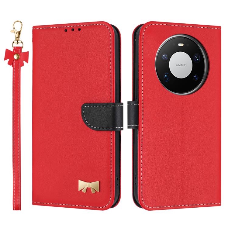 Metal Bow Leather Phone Case with Hand Strap, For Huawei nova 16 Pro / 16 Ultra, For Huawei Pura 90 Pro Max 5G, For Huawei Pura 90 Pro 5G, For Huawei Pura 90 5G, For Huawei nova 15 Ultra, For Huawei nova 15 Pro, For Huawei Mate 80 Pro Max              ...
