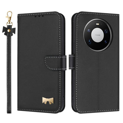 Metal Bow Leather Phone Case with Hand Strap, For Huawei nova 16 Pro / 16 Ultra, For Huawei Pura 90 Pro Max 5G, For Huawei Pura 90 Pro 5G, For Huawei Pura 90 5G, For Huawei nova 15 Ultra, For Huawei nova 15 Pro, For Huawei Mate 80 Pro Max              ...