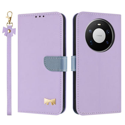 Metal Bow Leather Phone Case with Hand Strap, For Huawei nova 16 Pro / 16 Ultra, For Huawei Pura 90 Pro Max 5G, For Huawei Pura 90 Pro 5G, For Huawei Pura 90 5G, For Huawei nova 15 Ultra, For Huawei nova 15 Pro, For Huawei Mate 80 Pro Max              ...