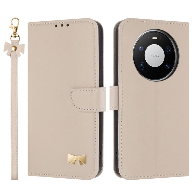Metal Bow Leather Phone Case with Hand Strap, For Huawei nova 16 Pro / 16 Ultra, For Huawei Pura 90 Pro Max 5G, For Huawei Pura 90 Pro 5G, For Huawei Pura 90 5G, For Huawei nova 15 Ultra, For Huawei nova 15 Pro, For Huawei Mate 80 Pro Max              ...
