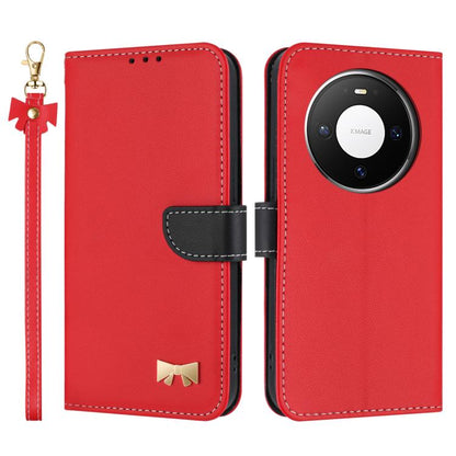 Metal Bow Leather Phone Case with Hand Strap, For Huawei nova 16 Pro / 16 Ultra, For Huawei Pura 90 Pro Max 5G, For Huawei Pura 90 Pro 5G, For Huawei Pura 90 5G, For Huawei nova 15 Ultra, For Huawei nova 15 Pro, For Huawei Mate 80 Pro Max              ...