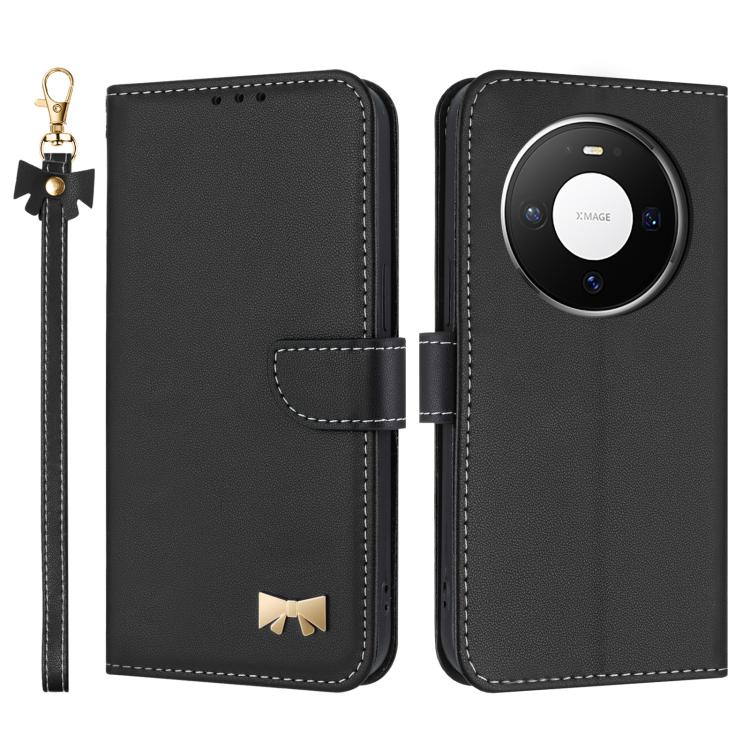 Metal Bow Leather Phone Case with Hand Strap, For Huawei nova 16 Pro / 16 Ultra, For Huawei Pura 90 Pro Max 5G, For Huawei Pura 90 Pro 5G, For Huawei Pura 90 5G, For Huawei nova 15 Ultra, For Huawei nova 15 Pro, For Huawei Mate 80 Pro Max              ...