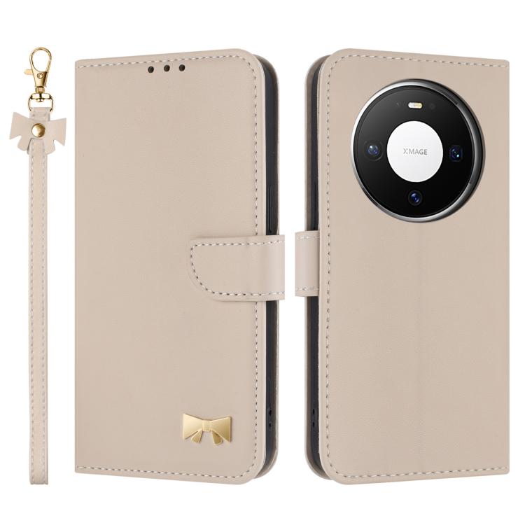 Metal Bow Leather Phone Case with Hand Strap, For Huawei nova 16 Pro / 16 Ultra, For Huawei Pura 90 Pro Max 5G, For Huawei Pura 90 Pro 5G, For Huawei Pura 90 5G, For Huawei nova 15 Ultra, For Huawei nova 15 Pro, For Huawei Mate 80 Pro Max              ...