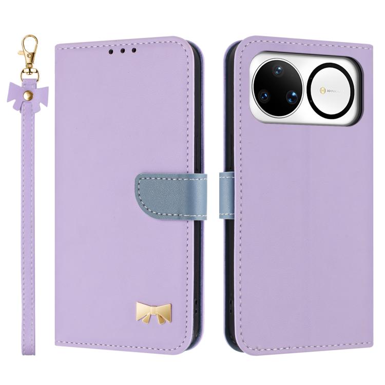 Metal Bow Leather Phone Case with Hand Strap, For Huawei nova 16 Pro / 16 Ultra, For Huawei Pura 90 Pro Max 5G, For Huawei Pura 90 Pro 5G, For Huawei Pura 90 5G, For Huawei nova 15 Ultra, For Huawei nova 15 Pro, For Huawei Mate 80 Pro Max              ...