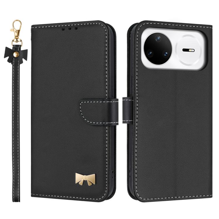 Metal Bow Leather Phone Case with Hand Strap, For Huawei nova 16 Pro / 16 Ultra, For Huawei Pura 90 Pro Max 5G, For Huawei Pura 90 Pro 5G, For Huawei Pura 90 5G, For Huawei nova 15 Ultra, For Huawei nova 15 Pro, For Huawei Mate 80 Pro Max              ...