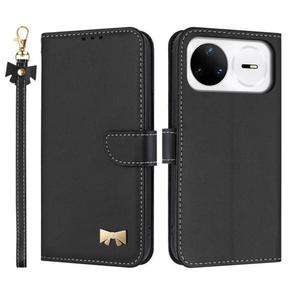 Metal Bow Leather Phone Case with Hand Strap, For Huawei nova 16 Pro / 16 Ultra, For Huawei Pura 90 Pro Max 5G, For Huawei Pura 90 Pro 5G, For Huawei Pura 90 5G, For Huawei nova 15 Ultra, For Huawei nova 15 Pro, For Huawei Mate 80 Pro Max              ...