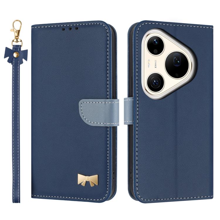 Metal Bow Leather Phone Case with Hand Strap, For Huawei nova 16 Pro / 16 Ultra, For Huawei Pura 90 Pro Max 5G, For Huawei Pura 90 Pro 5G, For Huawei Pura 90 5G, For Huawei nova 15 Ultra, For Huawei nova 15 Pro, For Huawei Mate 80 Pro Max              ...