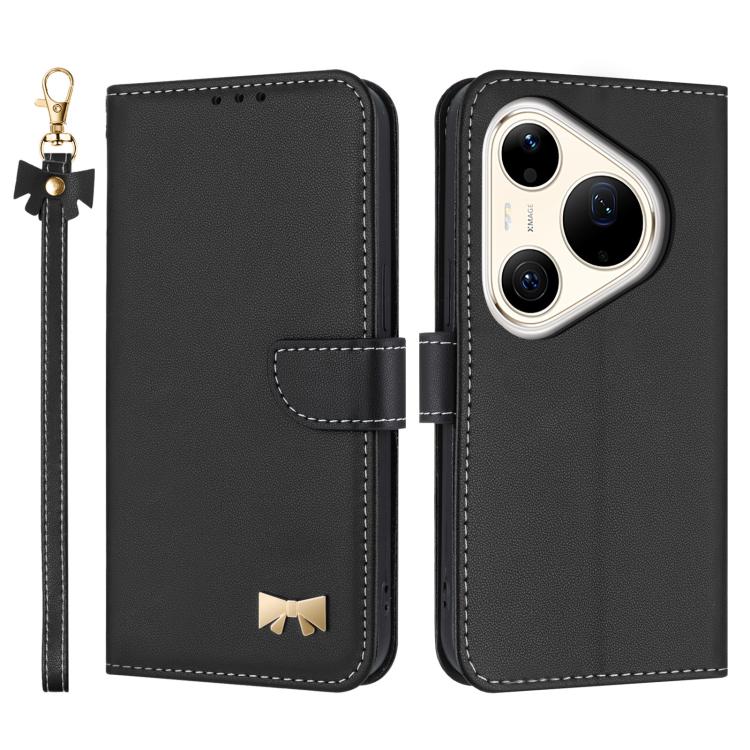 Metal Bow Leather Phone Case with Hand Strap, For Huawei nova 16 Pro / 16 Ultra, For Huawei Pura 90 Pro Max 5G, For Huawei Pura 90 Pro 5G, For Huawei Pura 90 5G, For Huawei nova 15 Ultra, For Huawei nova 15 Pro, For Huawei Mate 80 Pro Max              ...