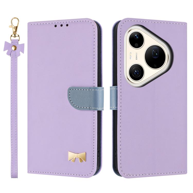 Metal Bow Leather Phone Case with Hand Strap, For Huawei nova 16 Pro / 16 Ultra, For Huawei Pura 90 Pro Max 5G, For Huawei Pura 90 Pro 5G, For Huawei Pura 90 5G, For Huawei nova 15 Ultra, For Huawei nova 15 Pro, For Huawei Mate 80 Pro Max              ...