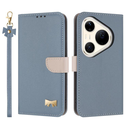 Metal Bow Leather Phone Case with Hand Strap, For Huawei nova 16 Pro / 16 Ultra, For Huawei Pura 90 Pro Max 5G, For Huawei Pura 90 Pro 5G, For Huawei Pura 90 5G, For Huawei nova 15 Ultra, For Huawei nova 15 Pro, For Huawei Mate 80 Pro Max              ...