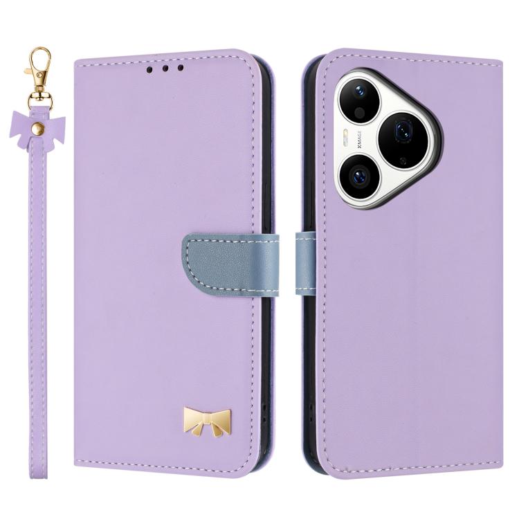 Metal Bow Leather Phone Case with Hand Strap, For Huawei nova 16 Pro / 16 Ultra, For Huawei Pura 90 Pro Max 5G, For Huawei Pura 90 Pro 5G, For Huawei Pura 90 5G, For Huawei nova 15 Ultra, For Huawei nova 15 Pro, For Huawei Mate 80 Pro Max              ...