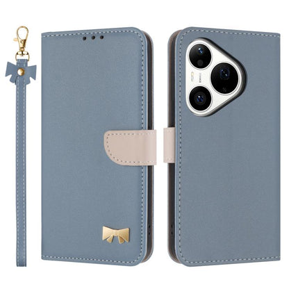 Metal Bow Leather Phone Case with Hand Strap, For Huawei nova 16 Pro / 16 Ultra, For Huawei Pura 90 Pro Max 5G, For Huawei Pura 90 Pro 5G, For Huawei Pura 90 5G, For Huawei nova 15 Ultra, For Huawei nova 15 Pro, For Huawei Mate 80 Pro Max              ...