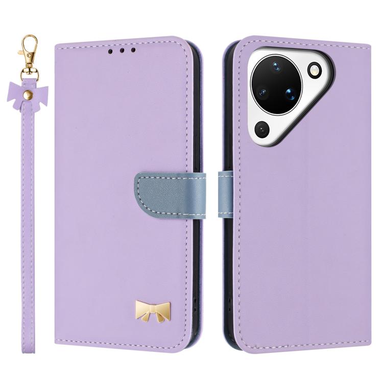 Metal Bow Leather Phone Case with Hand Strap, For Huawei nova 16 Pro / 16 Ultra, For Huawei Pura 90 Pro Max 5G, For Huawei Pura 90 Pro 5G, For Huawei Pura 90 5G, For Huawei nova 15 Ultra, For Huawei nova 15 Pro, For Huawei Mate 80 Pro Max              ...