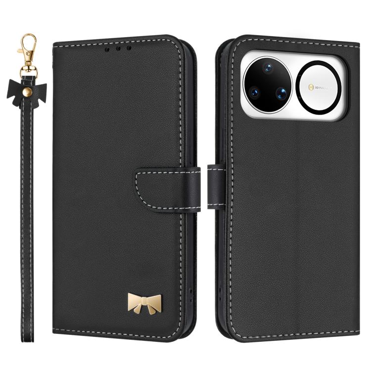 Metal Bow Leather Phone Case with Hand Strap, For Huawei nova 16 Pro / 16 Ultra, For Huawei Pura 90 Pro Max 5G, For Huawei Pura 90 Pro 5G, For Huawei Pura 90 5G, For Huawei nova 15 Ultra, For Huawei nova 15 Pro, For Huawei Mate 80 Pro Max              ...