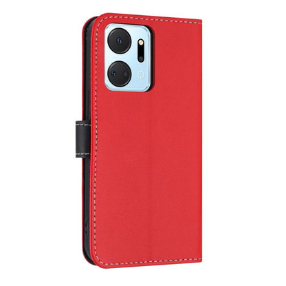 Metal Bow Leather Phone Case with Hand Strap, For Honor X7a 4G, For Honor X8 5G Global
