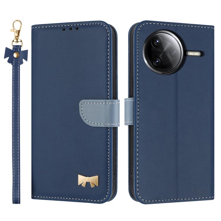 Metal Bow Leather Phone Case with Hand Strap, For Redmi Note 17 4G / 5G Global 169.7mm, For Redmi Note 17 Pro+ 5G Global 163.4mm, For Redmi 15a 5G Global, For Redmi Turbo 5 Max 5G / Poco X8 Pro Max 5G, For Redmi Turbo 5 5G / Poco X8 Pro 5G             ...